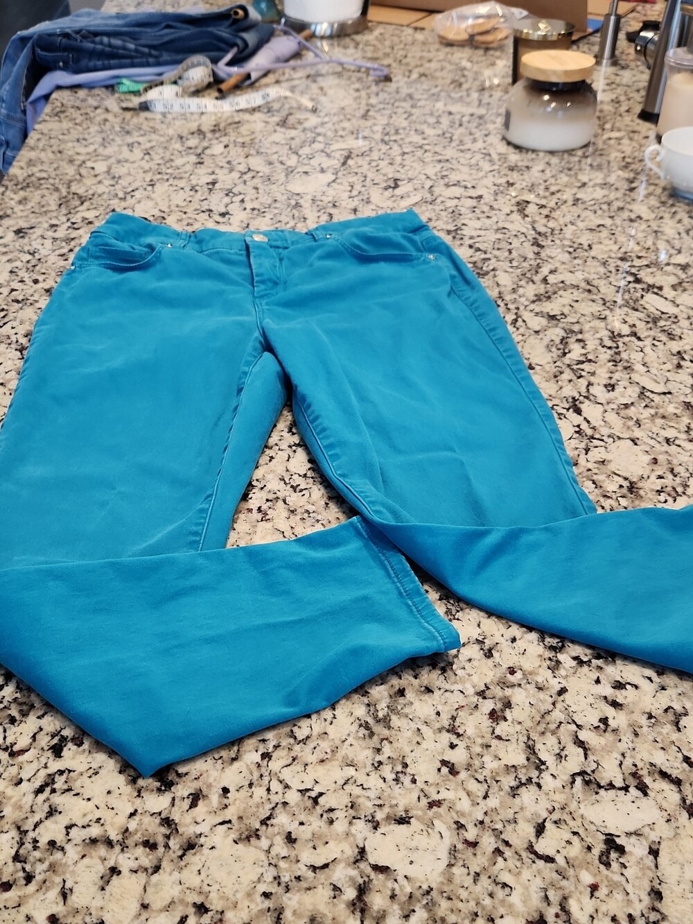 Chico's Women's Teal/Turquoise Skinny Jeans